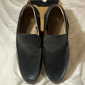 JF J-Ferrar Men’s Black Slip-on Dress Shoes size 8, New